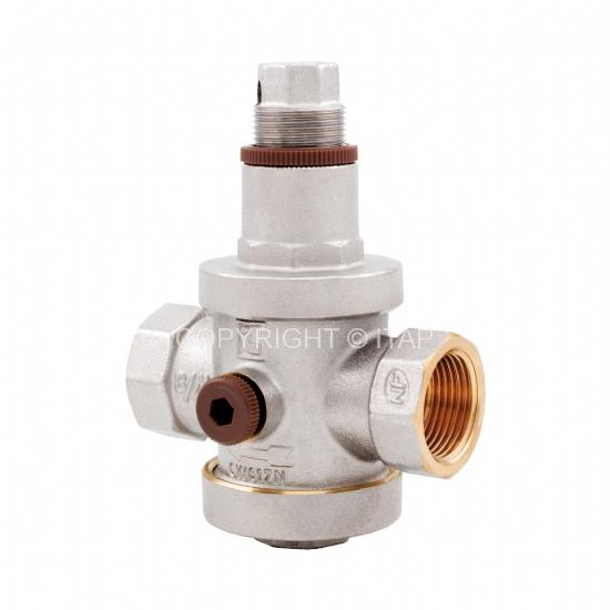 Reductor de presiune EUROPRESS D. 2.1/2" FI/FI PN25 cu 2 iesiri laterale pentru manometru D. 1/4" Art. 143 ITAP