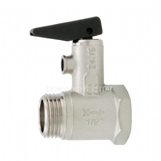 Supapa de siguranta pentru boiler D. 1/2" FI/FE PN10/8.5 cu mainer (iesire D. 6)  ITAP
