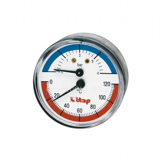 Termomanometru axial D. 1/2" 4 bar, 0-120º C, D. 63  ITAP