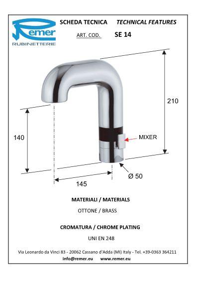Robinet cu sensor D. 1/2" SE14  REMER