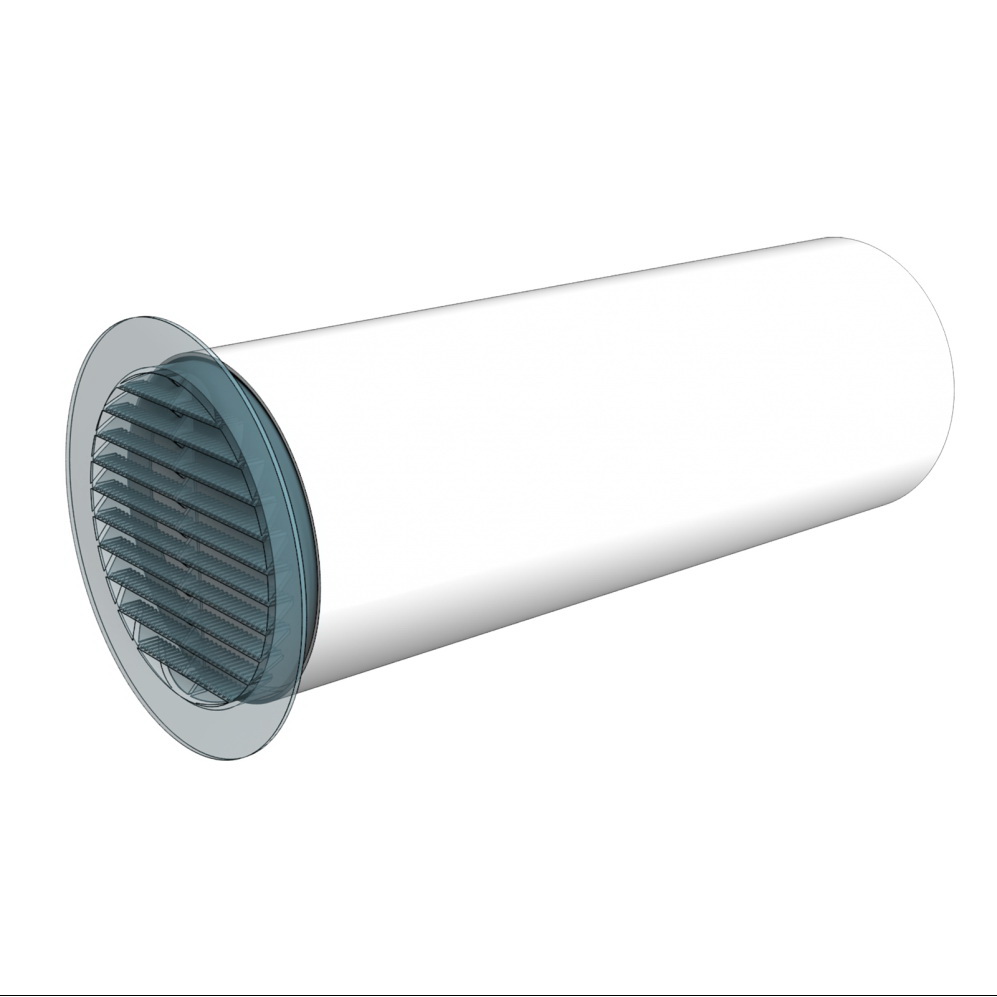 Канал вентиляционный круглый пластиковый D.100 L=1000 мм 10ВП1  ERA