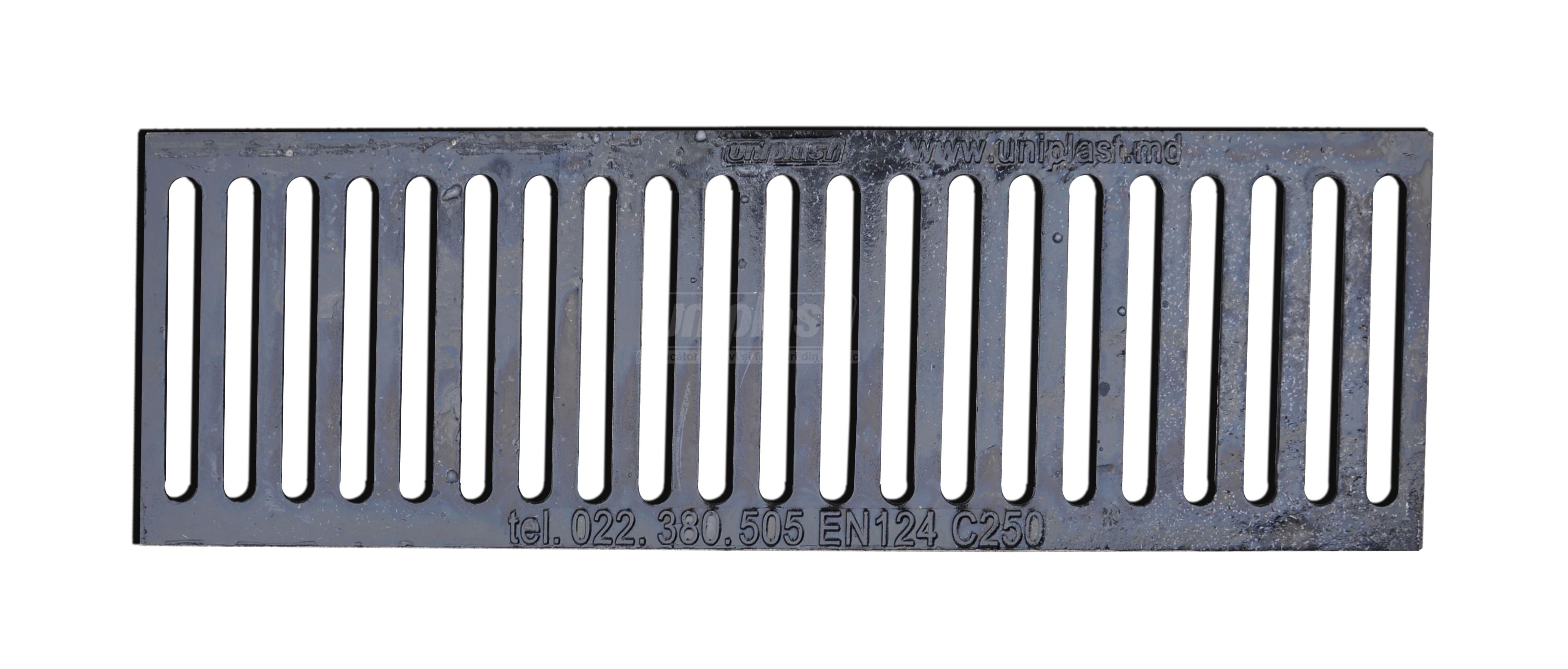 Gratar fonta canalizare fara rama 300x1000x55 mm EN124 C250