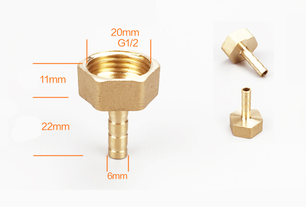 Adaptor alama cu portfurtun D.  1/2" x  6 mm FI HS