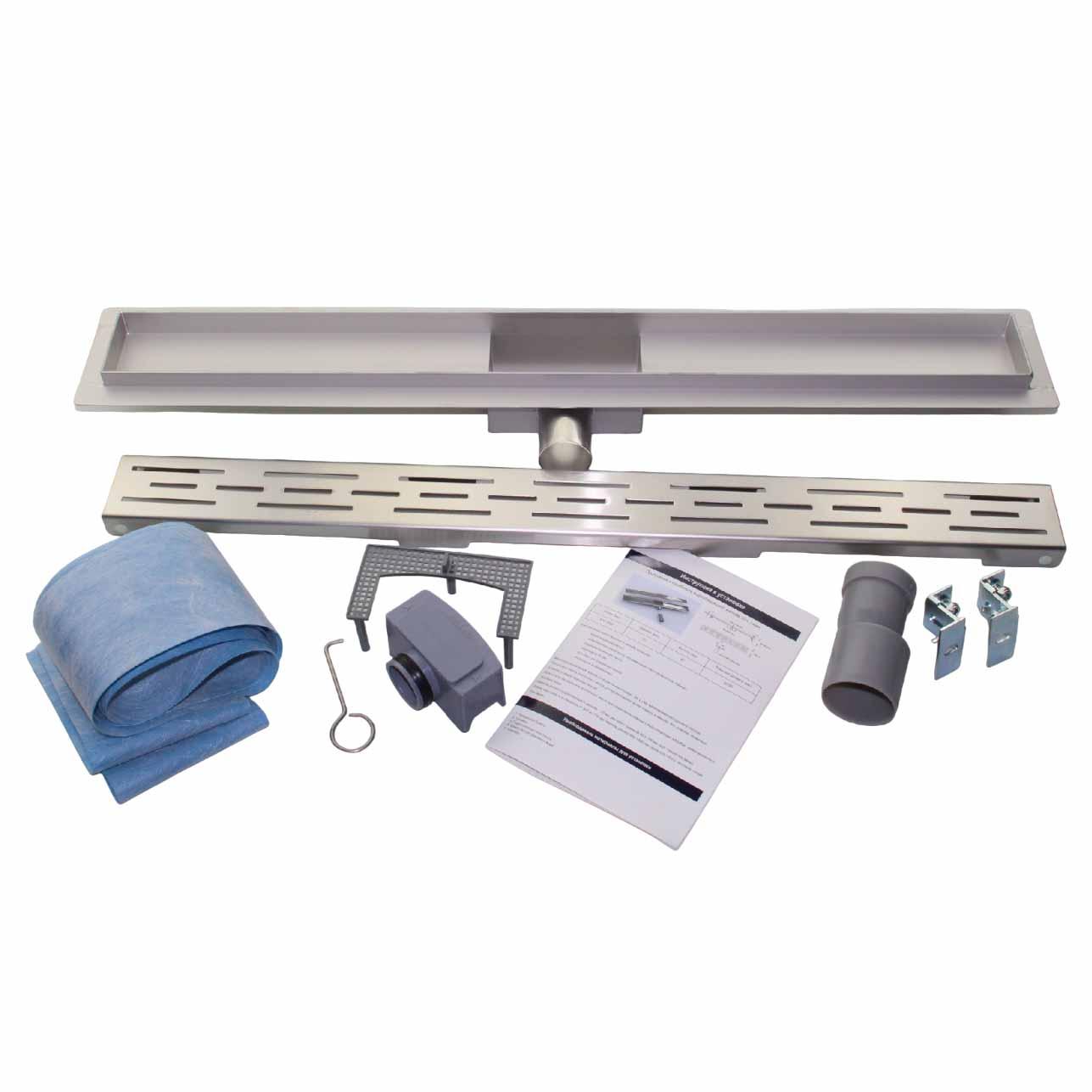 Rigola de dus lineara set 600 x 70 mm D. 50 x 90° LINE (Linie) FLH40-A2 С06  UNIPLAST