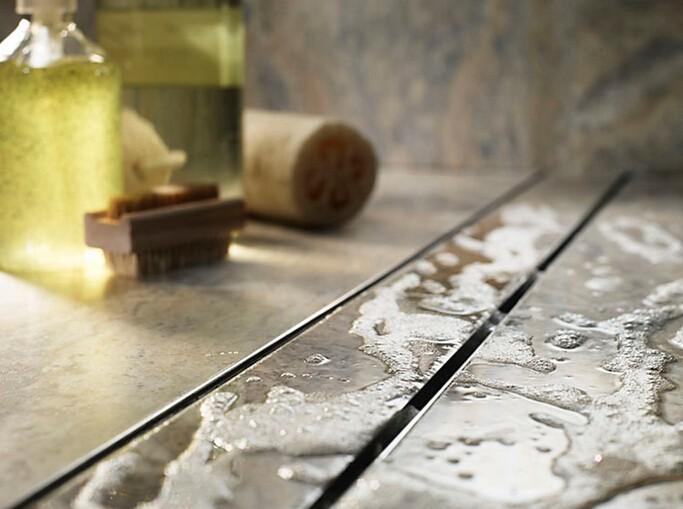 Трап линейный 600 x 70 мм D. 50 x 90° TILE INSERT (без решетки, под плитку) FLH40-A2 С16 комплект UNIPLAST