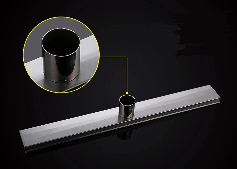 Rigola de dus lineara set 600 x 70 mm D. 50 x 90° TILE INSERT (fara grilar, sub teracota) FLH40-A2 С16  UNIPLAST