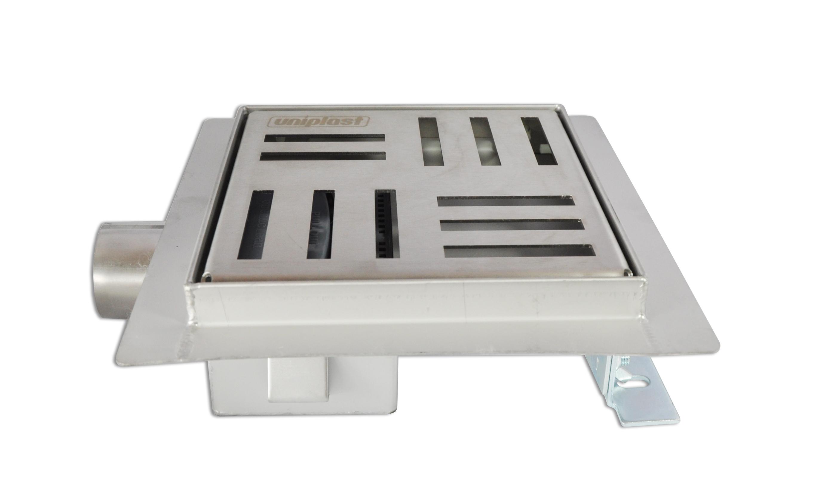 Rigola de dus patrata, set D. 40 x 90° S08 HOLE (inox) 150 x 150 x 67 mm UNIPLAST