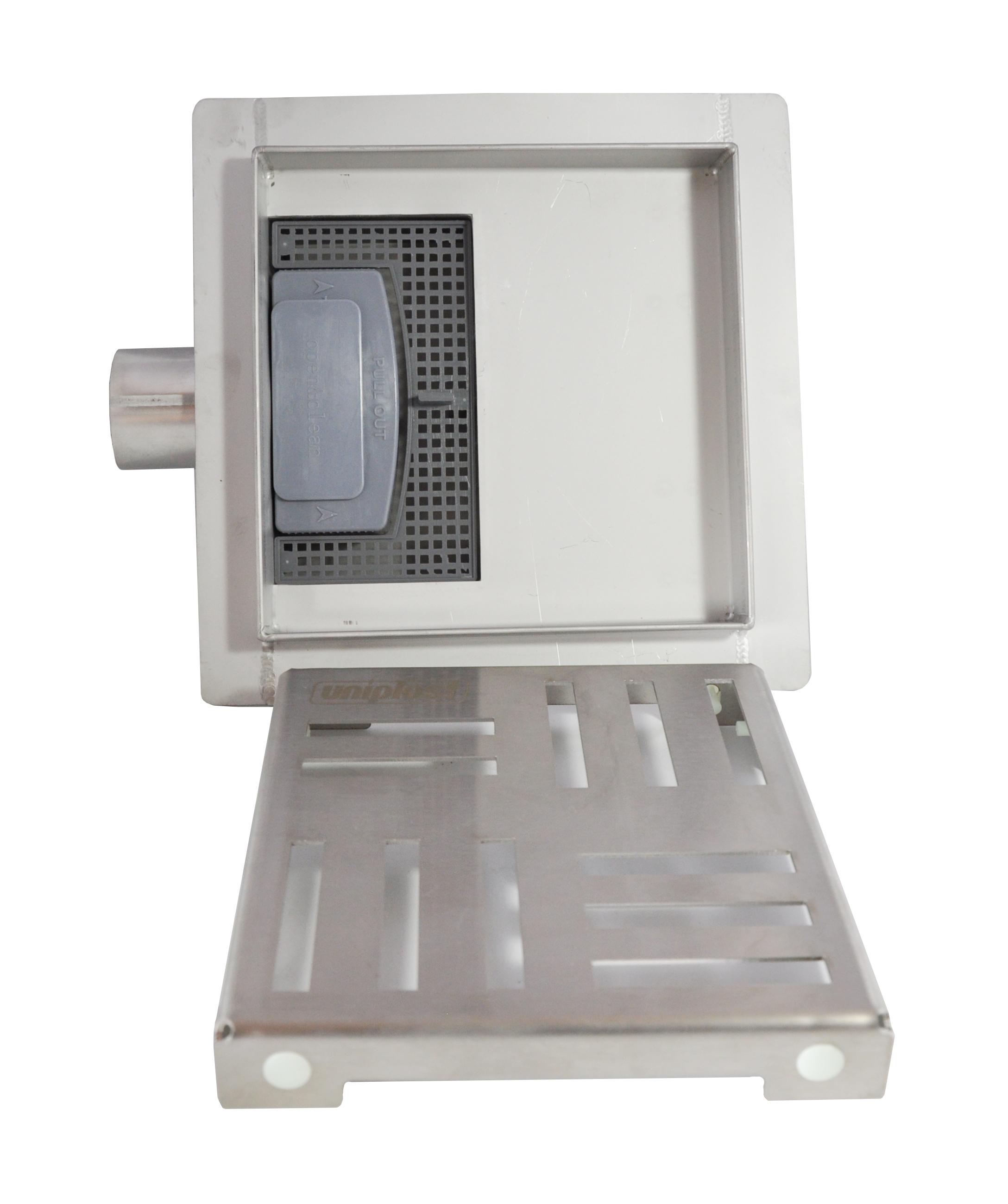 Rigola de dus patrata, set D. 40 x 90° S08 HOLE (inox) 150 x 150 x 67 mm UNIPLAST