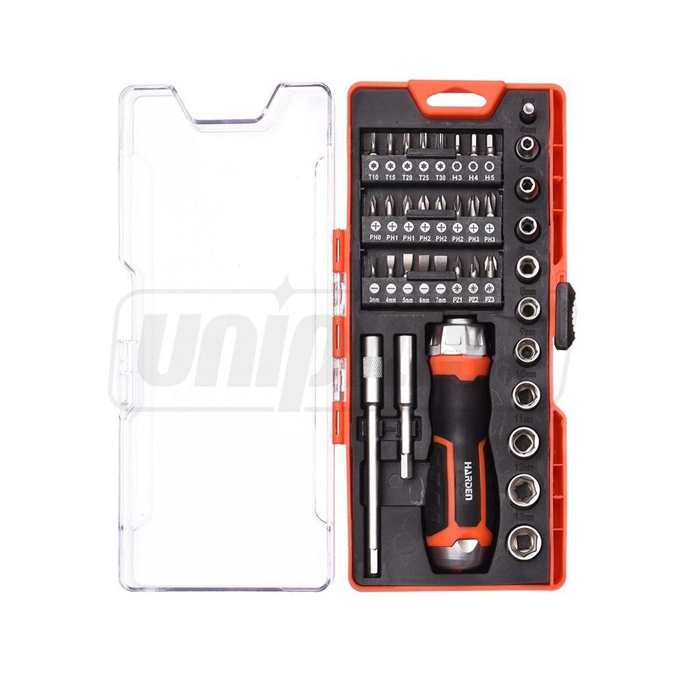 Set biti si chei tubulare - 38 buc. (ERGO) Pro HARDEN