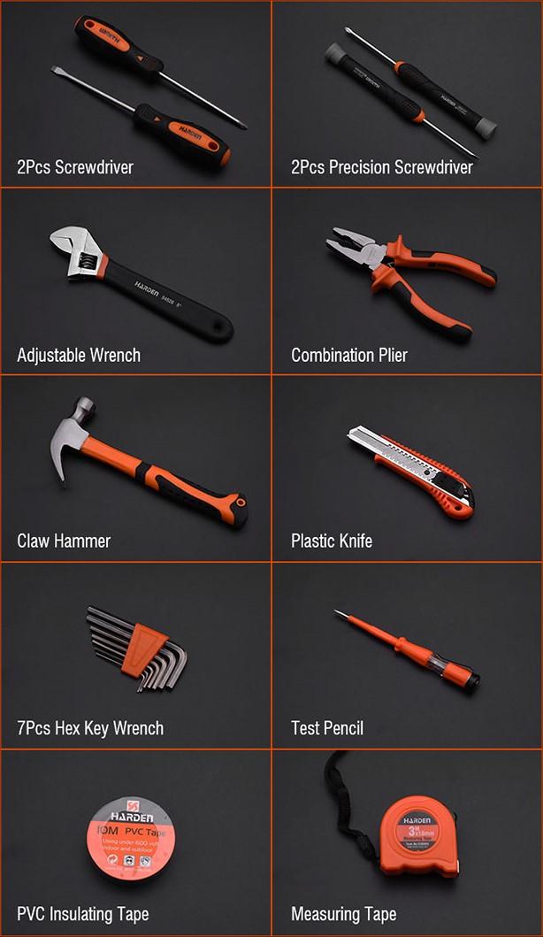 Набор инструментов слесарно-монтажный универсальный 18 шт. (чемодан)  HARDEN
