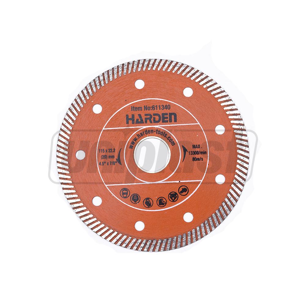 Диск алмазный цельный для плитки, мрамора 115 x 22.2 мм Industrial  HARDEN