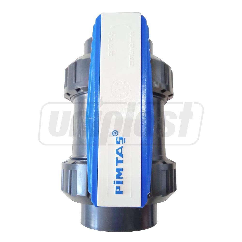 Кран шаровый ПВХ D. 1.1/2" М для питьевой воды Art. 232400502 PIMTAS