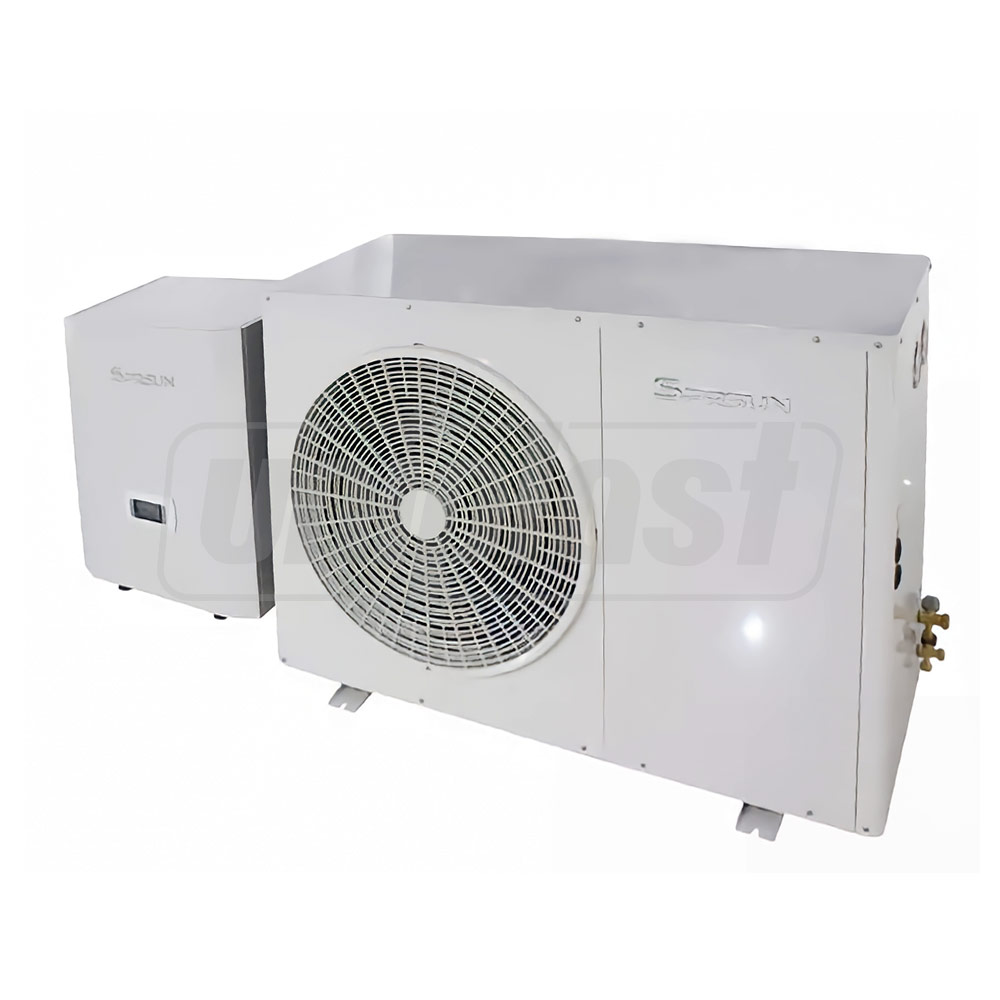 Тепловой насос Split воздух/вода  9.6 kW, контроллер: Carel, компрессор: Panasonic, EVI Split DC Inverter  SPRSUN