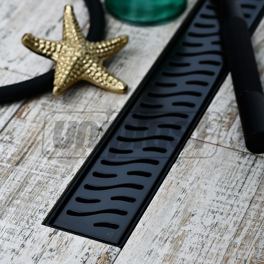 Трап линейный 750 x 60 мм D. 40 x 90° HARMONY BLACK комплект  CHUDEJ