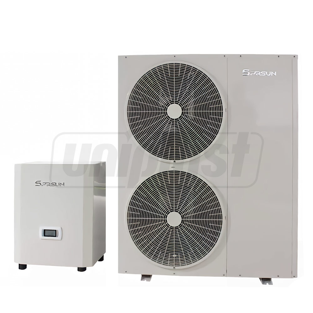 Тепловой насос Split воздух/вода 18.8 kW, контроллер: Carel, компрессор: Panasonic, EVI Split DC Inverter  SPRSUN