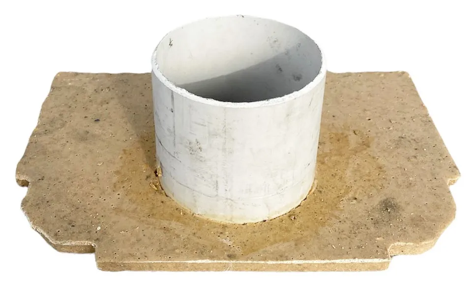 Заглушка-выход фибробетон 300x200 мм D.100 ПВХ для решетки 1000x200x300 мм (комплект 1 наружная + 1 внутреняя) TR