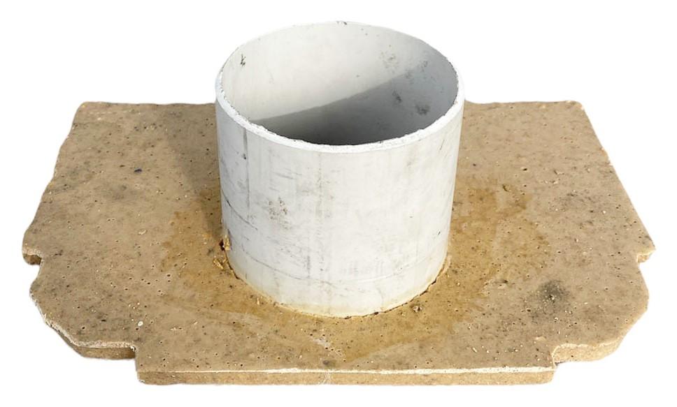 Set placa (2 buc.) capat fibrobeton 300x200 mm D.100 PVC pentru rigole 1000x200x300 mm (set 1 buc. exterioara + 1 buc. interioara) TR