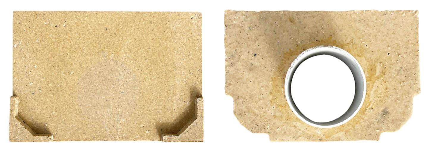 Set placa (2 buc.) capat fibrobeton 300x200 mm D.100 PVC pentru rigole 1000x200x300 mm (set 1 buc. exterioara + 1 buc. interioara) TR