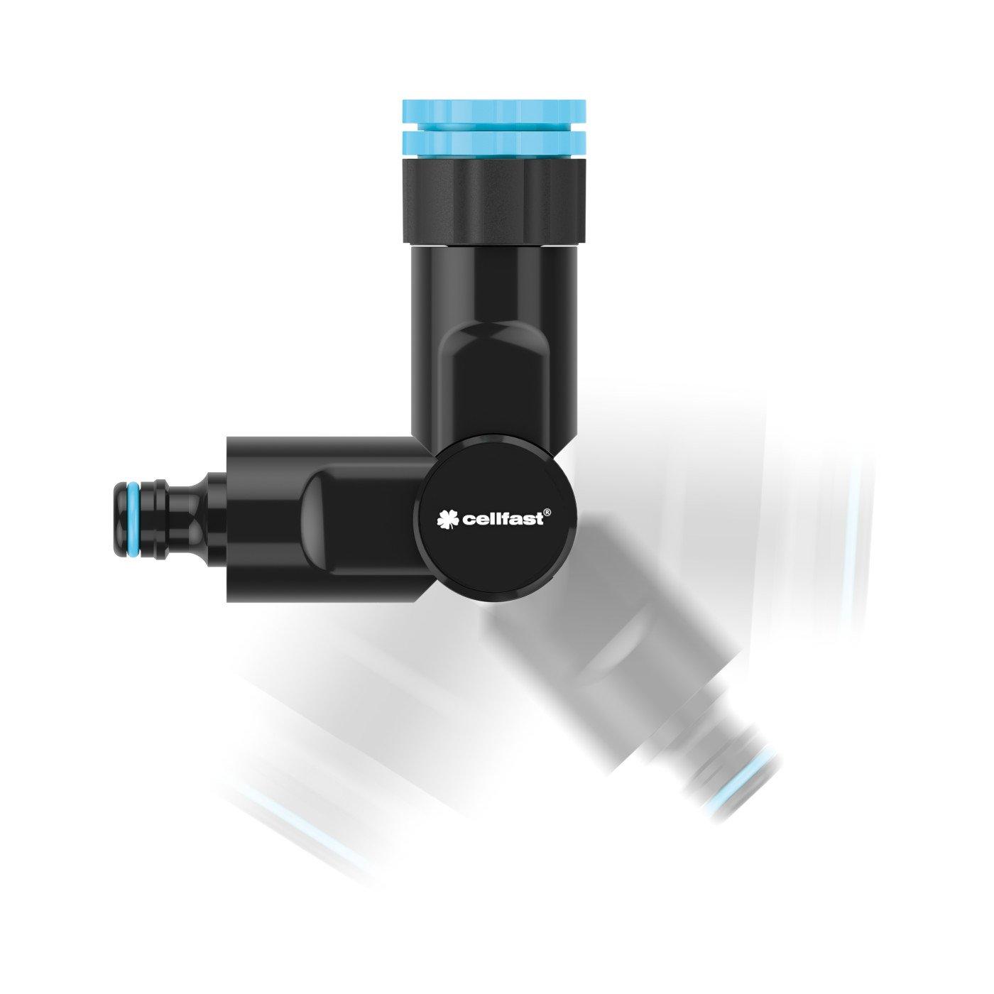 Адаптер угловой ERGO для быстросоединения D. 1/2"-3/4"-1" М (вращ. гориз. 360°, вертик. 180°)  CELLFAST