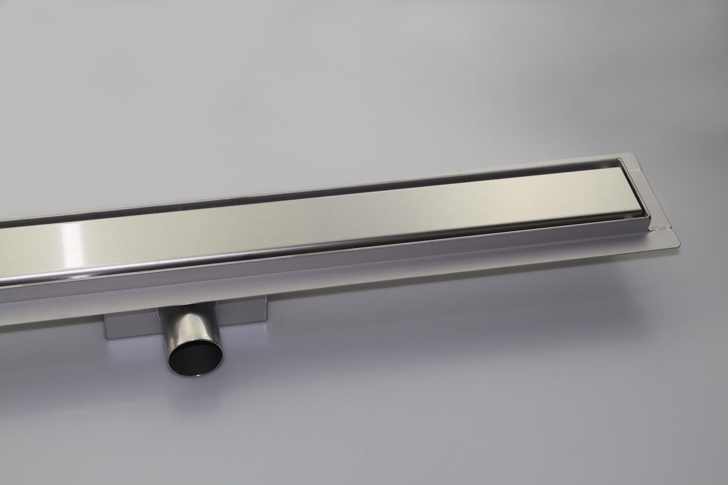 Rigola de dus lineara set 600 x 70 mm D. 50 x 90° SMOOTH (Otel Inox, neted) FLH40-A2 С15 UNIPLAST