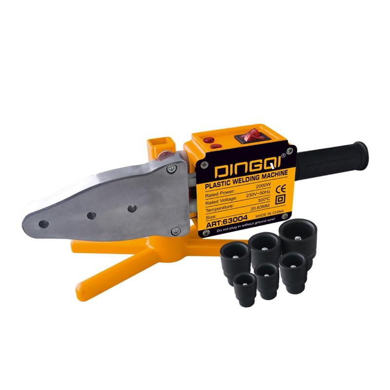Trusa sudura PPR D. 20-63, 2000 W (+ foarfeca, manusi, ruleta, surubelnita, bacuri pentru sudura in set)  DINGQI