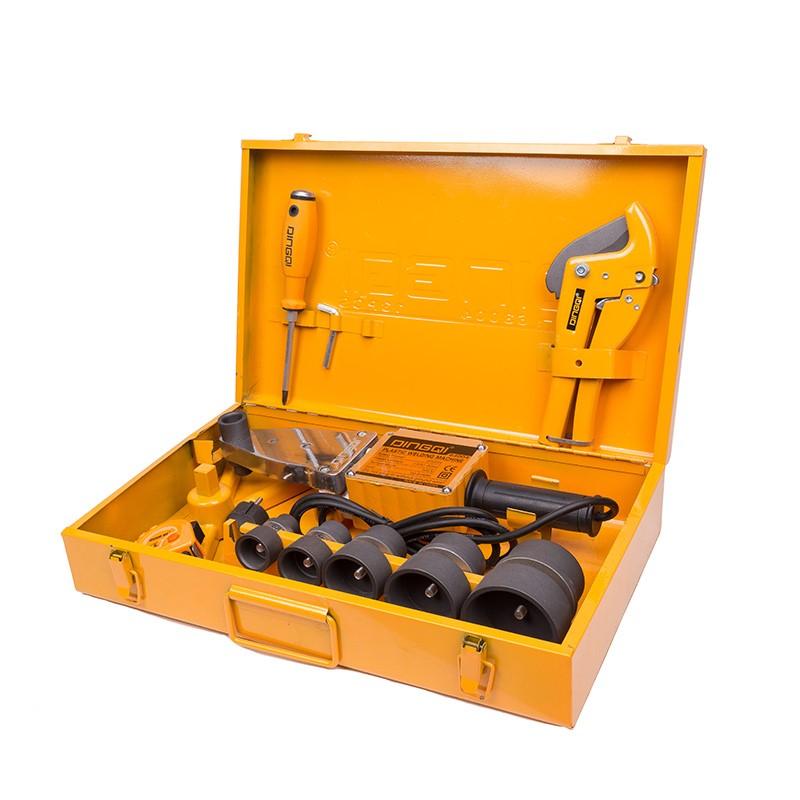 Trusa sudura PPR D. 20-63, 2000 W (+ foarfeca, manusi, ruleta, surubelnita, bacuri pentru sudura in set)  DINGQI