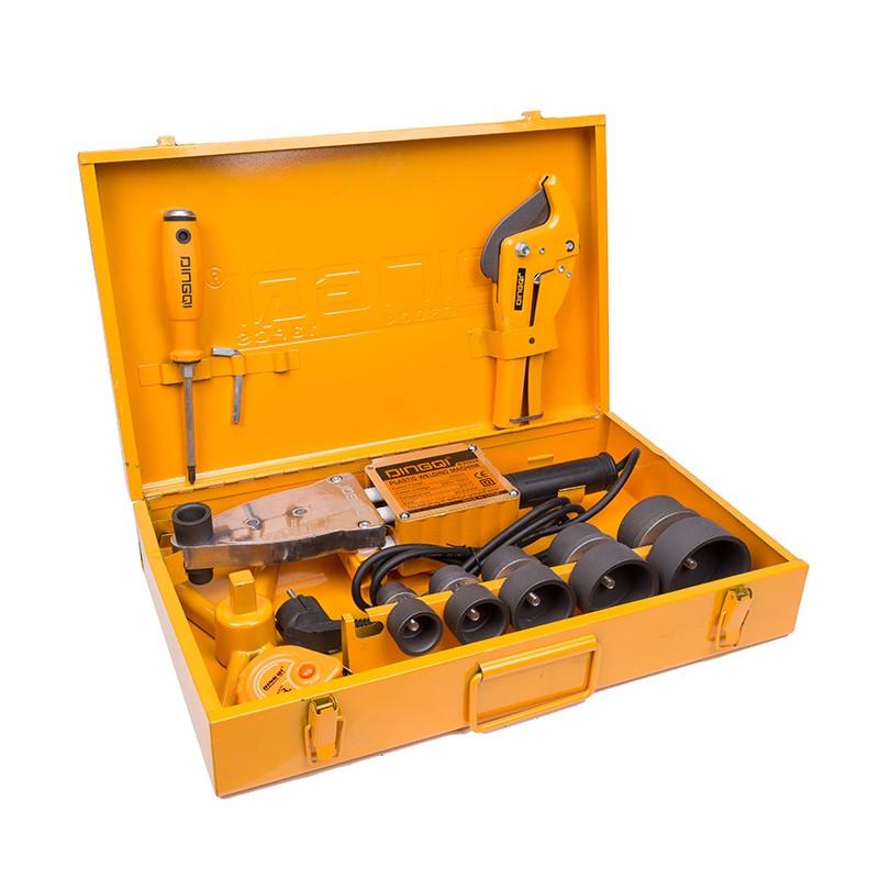 Trusa sudura PPR D. 20-63, 2000 W (+ foarfeca, manusi, ruleta, surubelnita, bacuri pentru sudura in set)  DINGQI