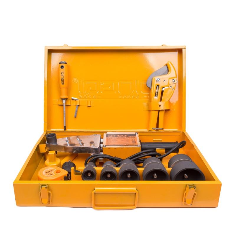 Trusa sudura PPR D. 20-63, 2000 W (+ foarfeca, manusi, ruleta, surubelnita, bacuri pentru sudura in set)  DINGQI