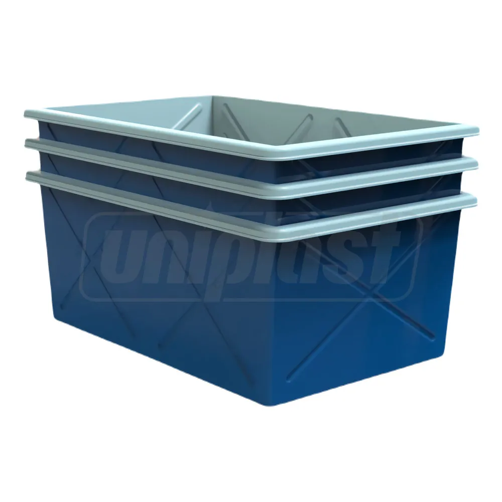 Rezervor apa dreptunghiular, cu doua straturi, fara capac 350 L (120x80x50 cm)