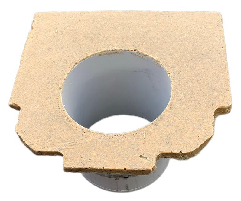 Set placa (2 buc.) capat fibrobeton 200x200 mm D.100 PVC pentru rigole 1000x200x200 mm (set 1 buc. exterioara + 1 buc. interioara) TR