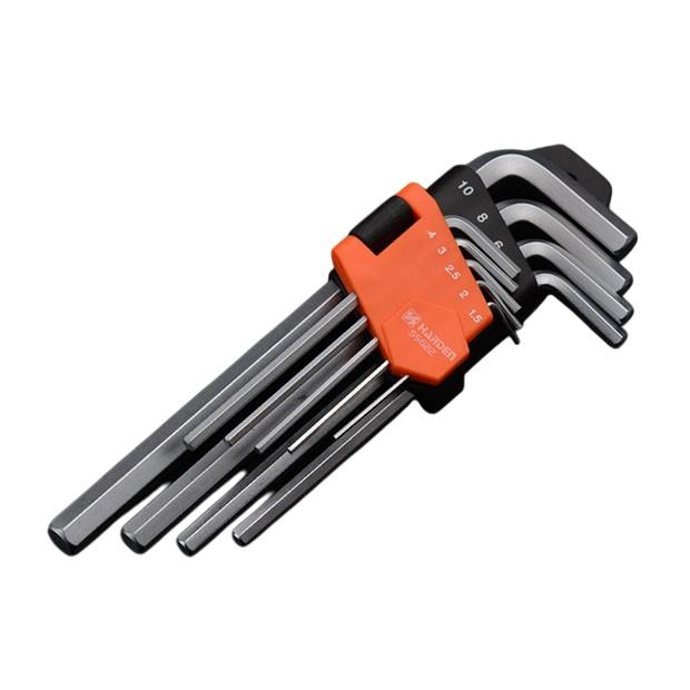 Набор шестигранных Г-образных ключей - 9 шт. (1.5-10 мм) Pro  HARDEN