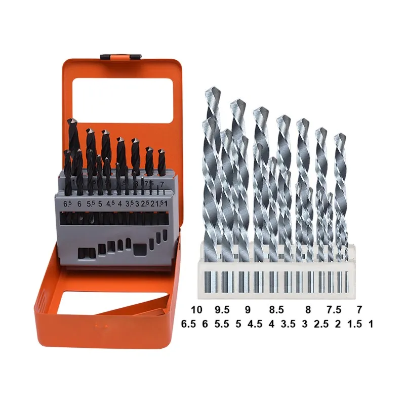 Набор сверл по металлу HSS 1.0-10 мм (в наборе 19 шт.)  HARDEN