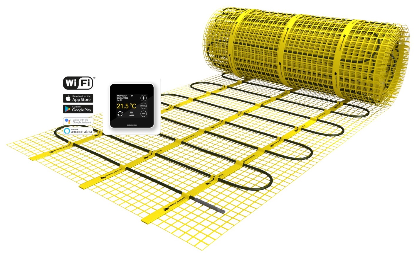 Plasa de incalzire bifilara 225 W 1,5 m² Export mg15225  MAGNUM
