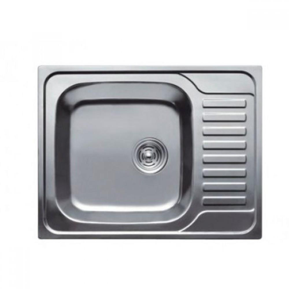 Мойка кухонная нержавеющая 0.6 мм (satin) 58/48 см левая 5848 L