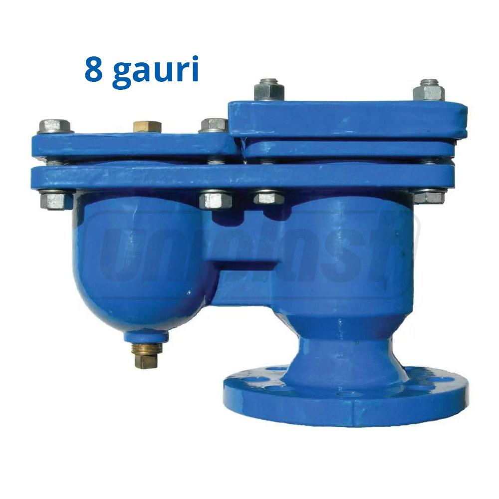 Vane fonta de aerisire-dezaerisire cu 2 camere D. 80 (8 gauri)