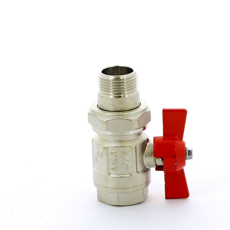 Кран шаровый с накидной гайкой D.  3/4" П/М PN40 бабочка IDEAL  ITAP