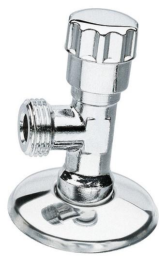 Robinet coltar cu ventil D. 1/2" x 3/8" FE/FE PN16 alama cromata cu reflector 348SD  ITAP