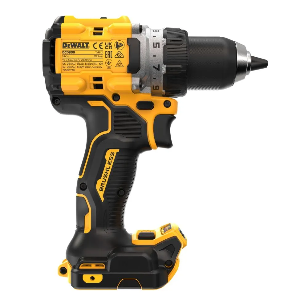 Masina de gaurit-insurubat cu acumulator DCD800E1T-QW XR BL Li-lon 18V PowerStack 1.7Аh 2 viteze DEWALT