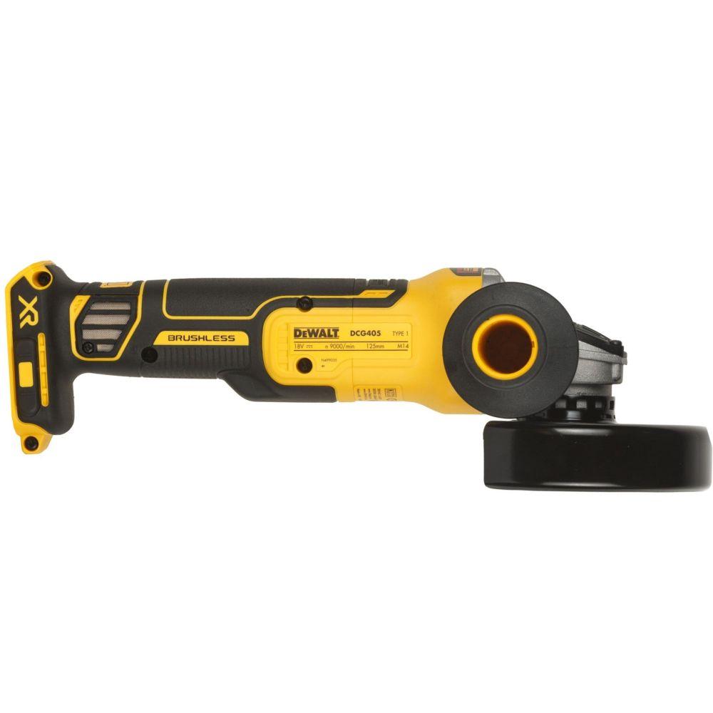 Шлифмашина угловая аккумуляторная DCG405NT 125 мм Li-lon 18V Promo DEWALT