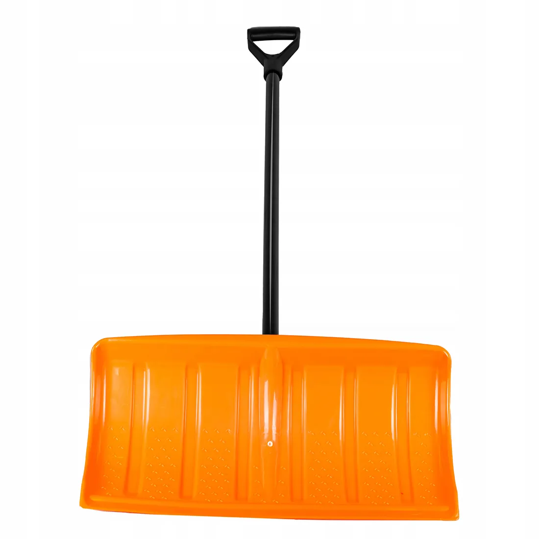 Лопата для снега пластиковая 55 см (оранжевая) с черенком металлическим KT-CXG811  BRADAS