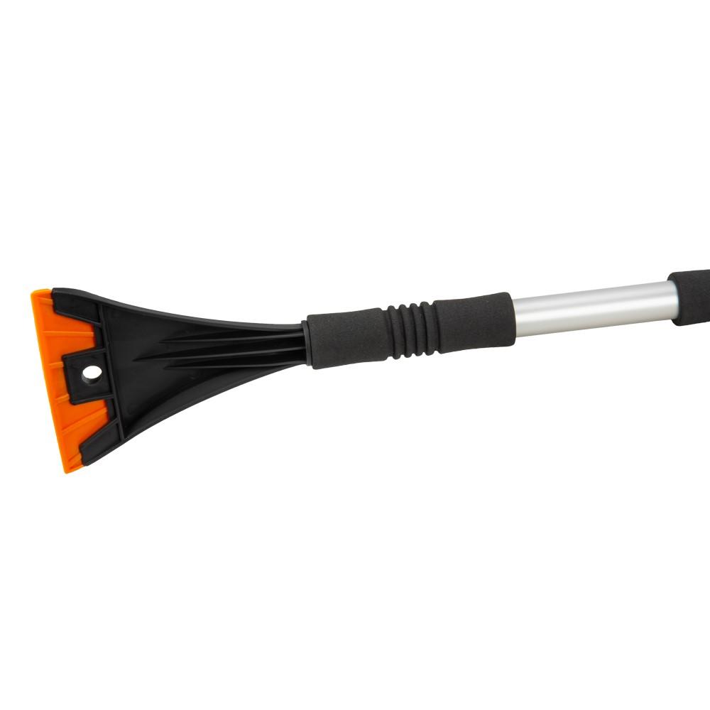 Скребок-щетка для стекол, телескопическая ICE2703A (зелено-черная)  BRADAS