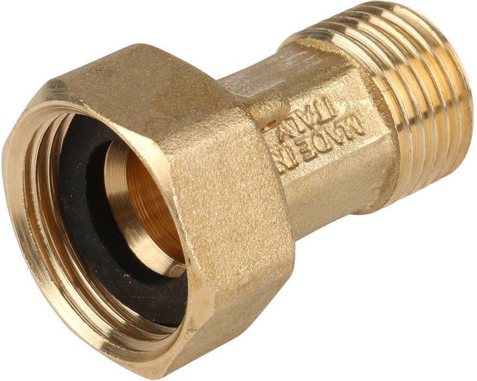 Гайка для водомера D.  3/4" x 1" П/М латунь PN20 с прокладкой (с отверстием под пломбу) 154  ITAP