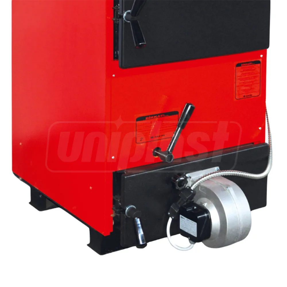 Cazan pe combustibil solid din otel 25MKB, 4pass, 30 kW, 300 m² (lemne, carbune, seminte), L=1000 mm, W=600 mm  MAKTEK