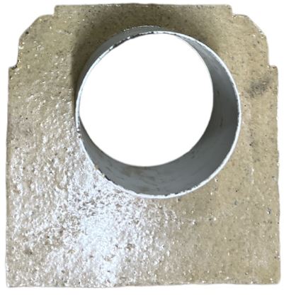 Set placa (2 buc.) capat fibrobeton 300x300 mm D.160 PVC pentru rigole 1000x300x300 mm (set 1 buc. exterioara + 1 buc. interioara) TR