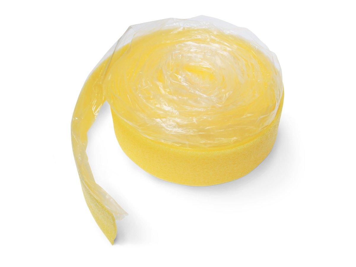 Изоляция пристенная 13 см x 25 м, s=8 мм с лентой желтая, бутиловая (демпферная лента)  KOTAR