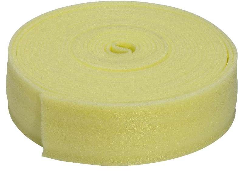 Изоляция пристенная 13 см x 25 м, s=8 мм с лентой желтая, бутиловая (демпферная лента)  KOTAR