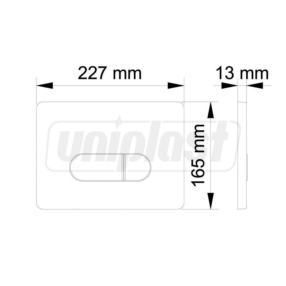 Buton actionare rezervor (incorporabil) SIENA (crom) (Bright Chrome)  VISAM