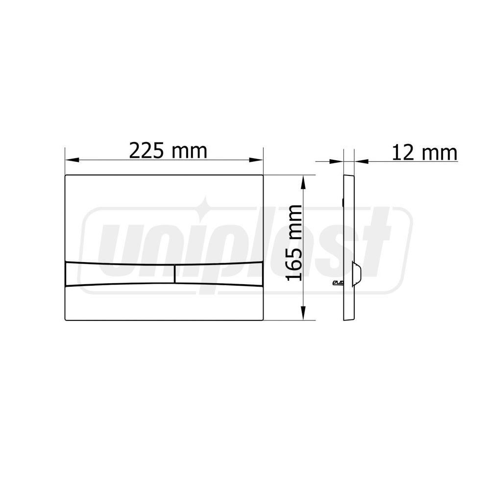 Кнопка смыва двойная MIA (белый)  VISAM