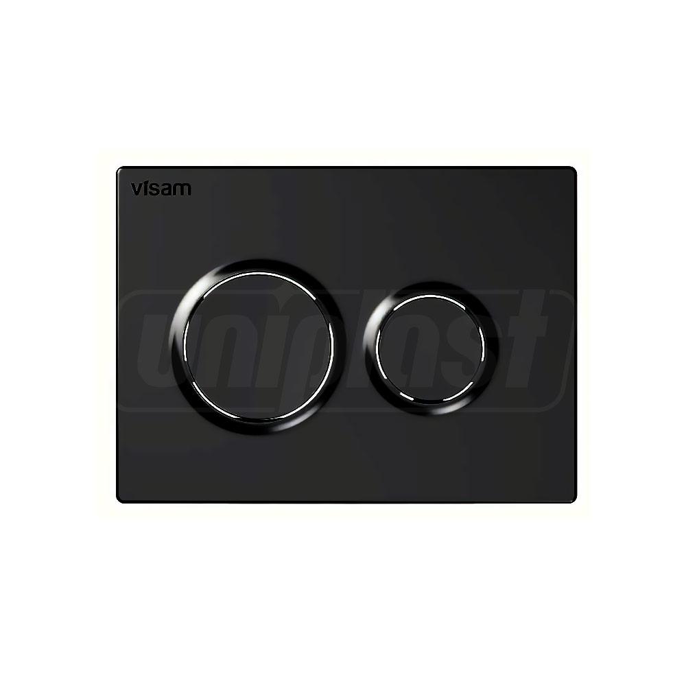 Buton actionare rezervor (incorporabil) OLIMPOS (negru mat) (Black Matt)  VISAM