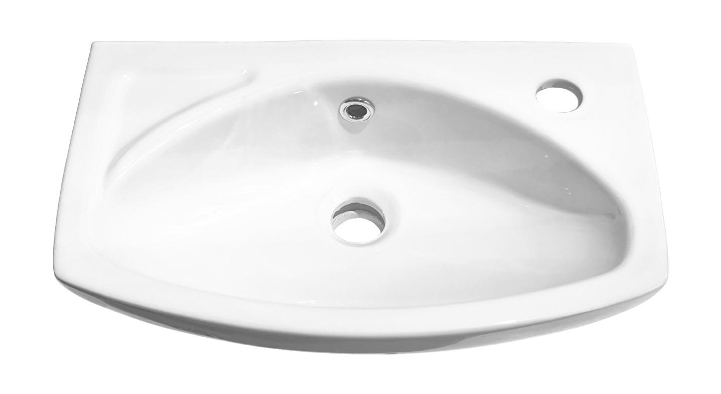 Lavoar dreptunghiular 450 x 280 x 103 mm (orificiu pentru baterie în dreapta) LISSA EGE VITRIFIYE